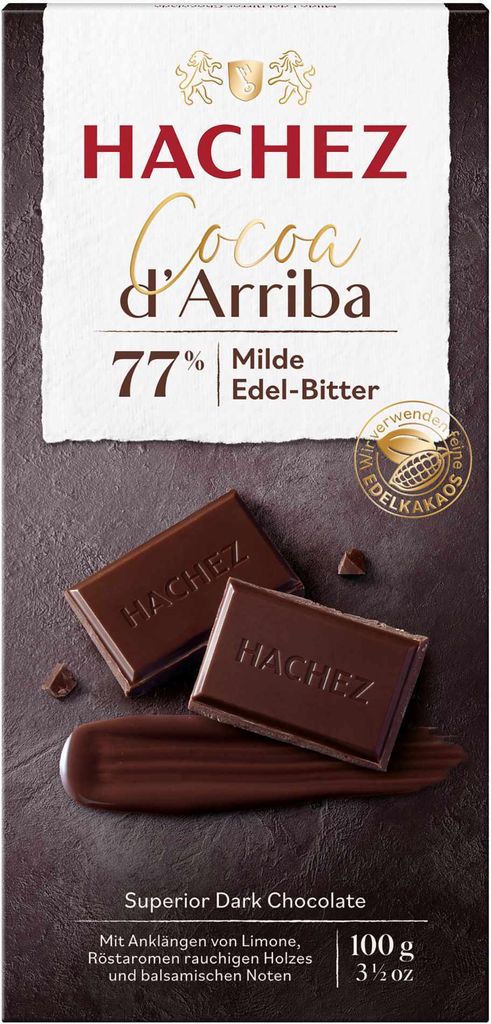 Kopie van 100 gram HACHEZ COCOAARRIBA CLASSIC, 77%, Productafbeelding 