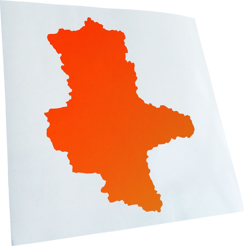 hauptsachebeklebt Kiwistar - Autoaufkleber - Sachsen - Anhalt Deutschland Silhouette Heckscheibe - Aufkleber für Auto Kfz Fahrrad, LKW, Truck Mofa