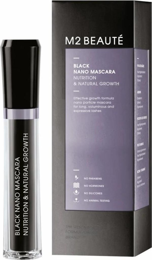 M2 Beaute, Nano Nutrition, Growth, Mascara, Black, 6 ml Zdjęcie produktu 