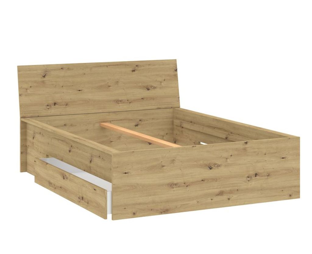 Doppelbett mit Schubladen 160x200 SHERMAN - Eichenholz