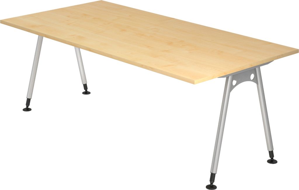 bümö Schreibtisch Serie-A - Nachbildung Ahorn, Größe:  200 Produktbild 