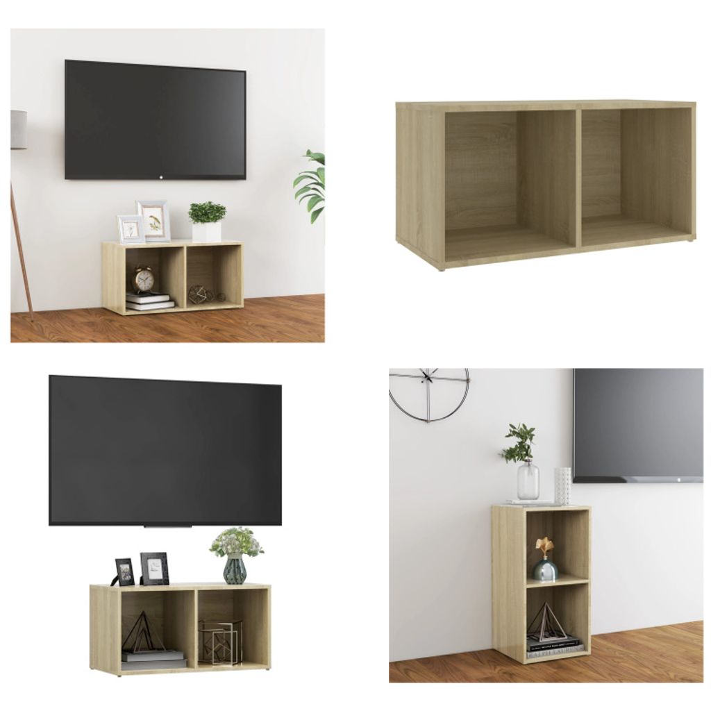 vidaXL TV Schrank Sonoma Eiche 72x35x36,5 cm Holzwerkstoff - TV-Schrank - TV-Schränke - Fernsehmöbel - Fernsehschrank