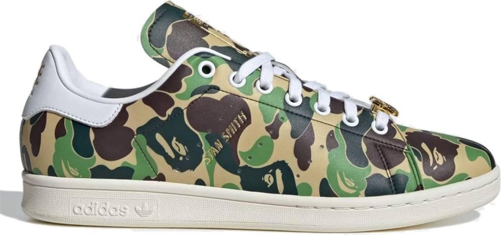 adidas x BAPE - Stan Smith ABC Camo - Herren Schuhe Sneakers Camouflage IG8949 , EU 42 2/3 UK 8.5