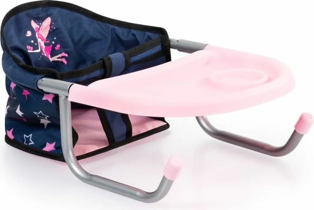 Siège de table pour poupée avec dossier rembourré - Motif fée et étoiles