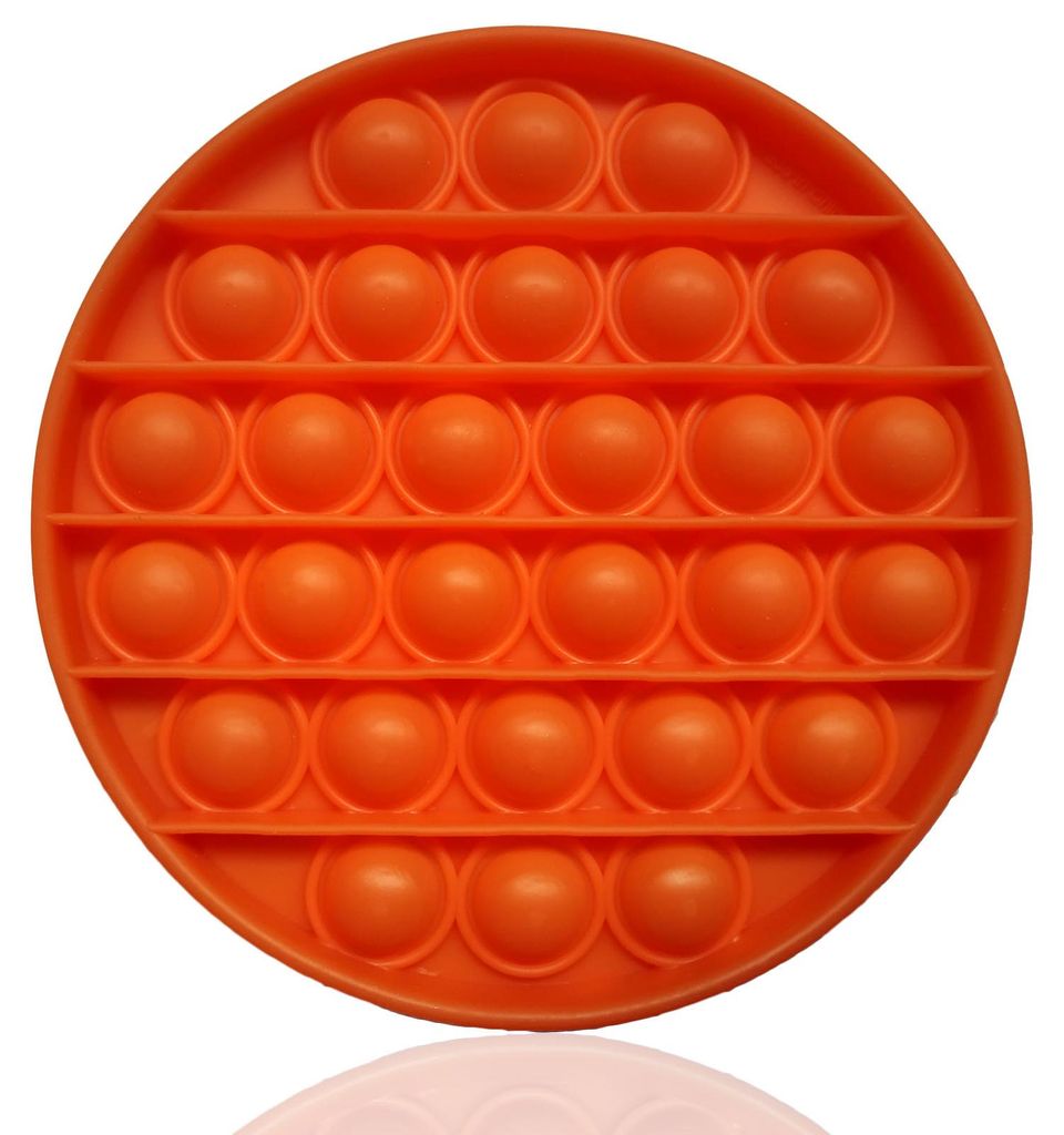 Fidget Toy Push Pop Bubble - Anti Stress Spielzeug - Kreis Orange