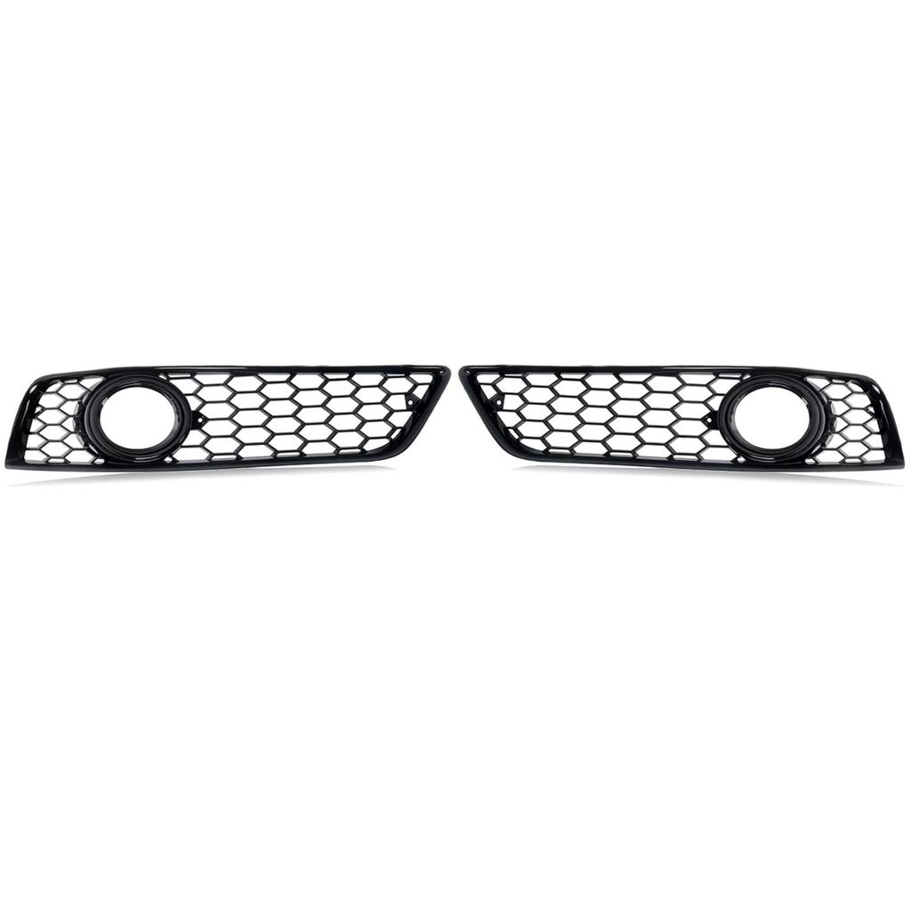 Nebelscheinwerfer-Grillabdeckungen – Wabendesign Schwarz – Für Audi A3 8P (2009–2012) – Frontstoßstangen-Zubehör