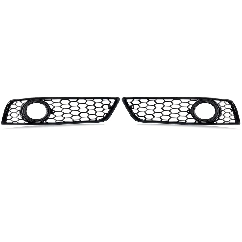 Cache antibrouillard Audi A3 8P 2009-2012 style nid d'abeille en noir