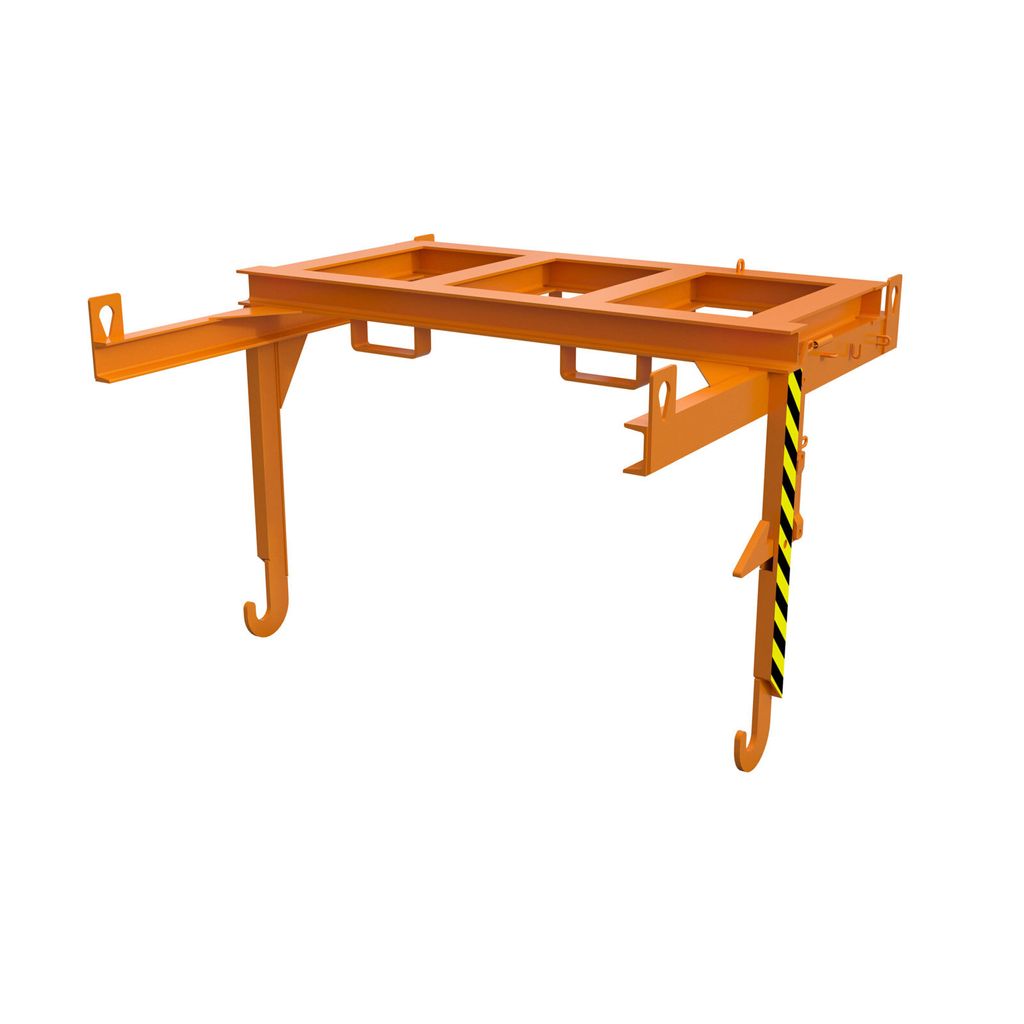 BAUER Kipptraverse - für Stapelkipper mit 1.500 l Volumen - kranbar - gelborange