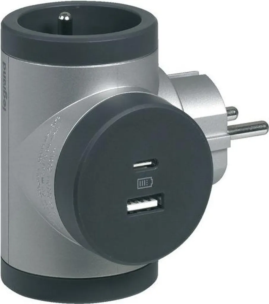 Prise adaptatrice Legrand 049439 haute sécurité 16A blanc classique