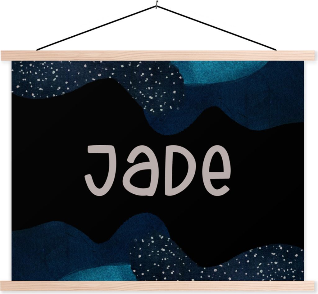 MuchoWow Textilposter Jade - Pastell - Mädchen 60x45 cm mit holzfarbenen Rahmen - Bild