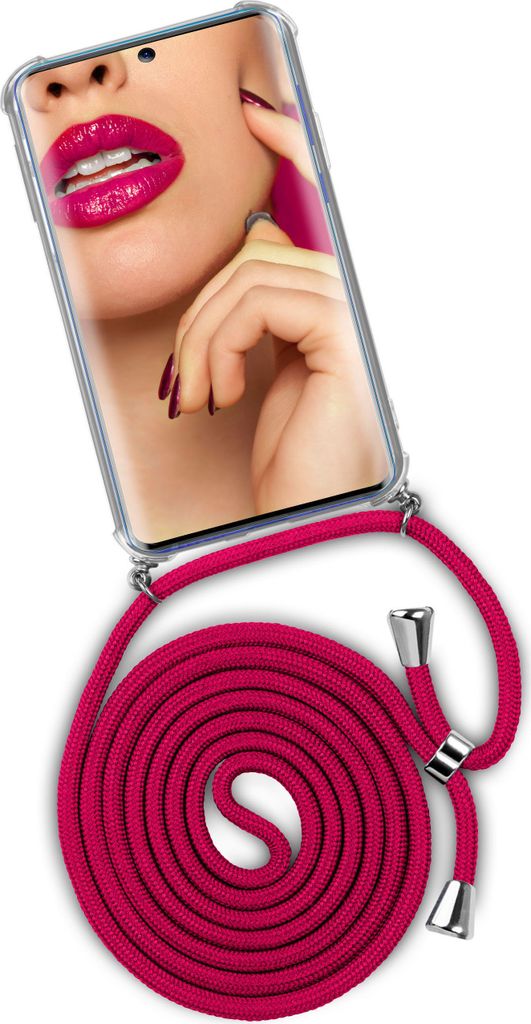 TWIST-Case + TWIST-Cord für Samsung Galaxy A51, Farbe:Hot Kiss (Silber)