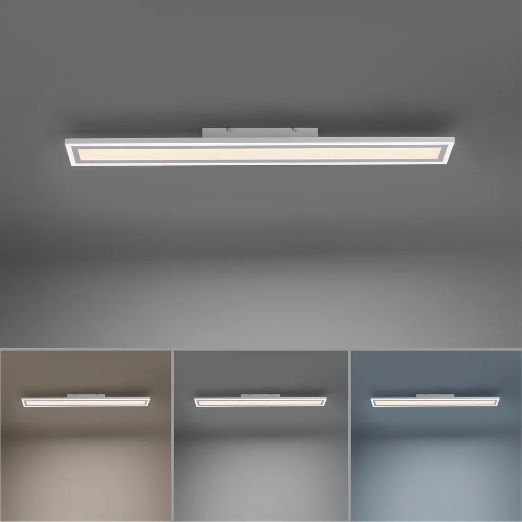 Plafonnier LED 100 cm Dimmable avec Télécommande et Châssis en Aluminium