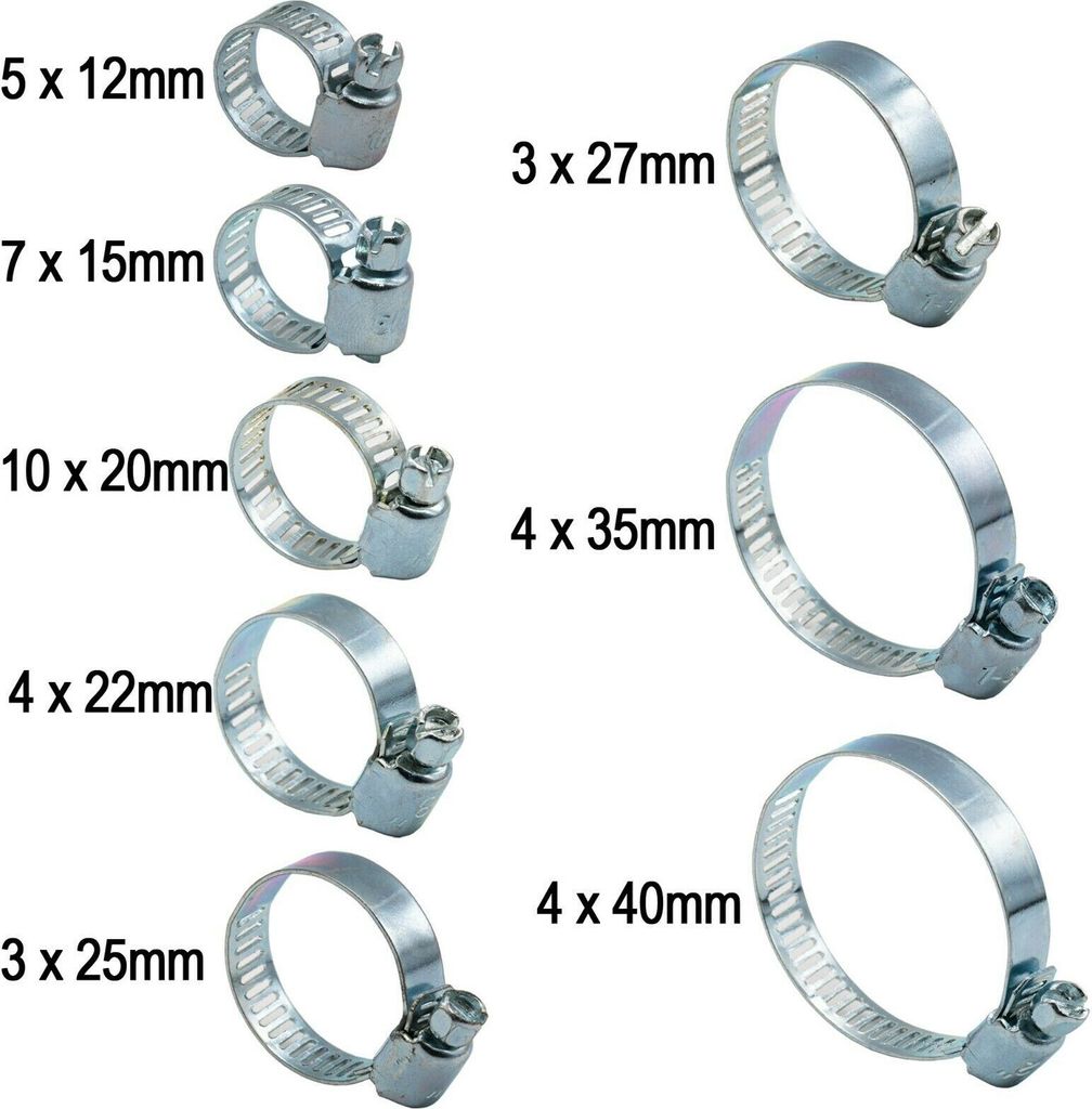 40x Schlauchschellen Schlauchklemmen Schlauchschellen Produktbild 