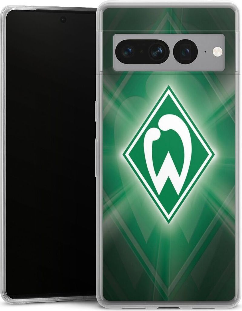 DeinDesign Slim Hülle für Google Pixel 7 Pro Silikon Case Ultra Dünn Handyhülle Offizielles Lizenzprodukt SV Werder Bremen Wappen