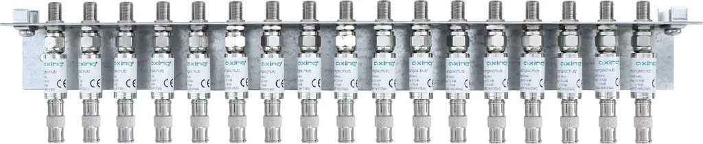 Barrette de mise à la terre pour câble coaxial avec parafoudre F Axing