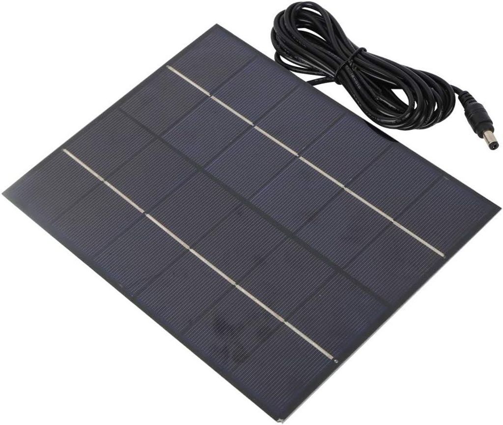 Keenso Solar Ladegerät 6V, 5,5W 6V Tragbare polykristalline Siliziumplatte DC -Anschluss DIY -Batterie