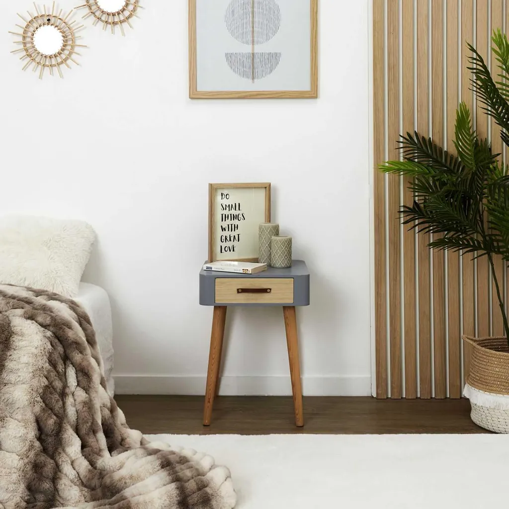 Table de chevet 48 cm avec rangement pour optimiser l'espace du lit - 2