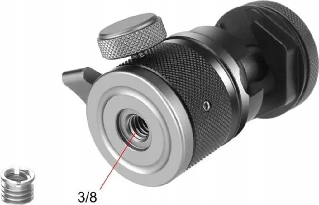 Support rotule caméra 3D avec double griffe flash et fixation 1/4 pouce - 5