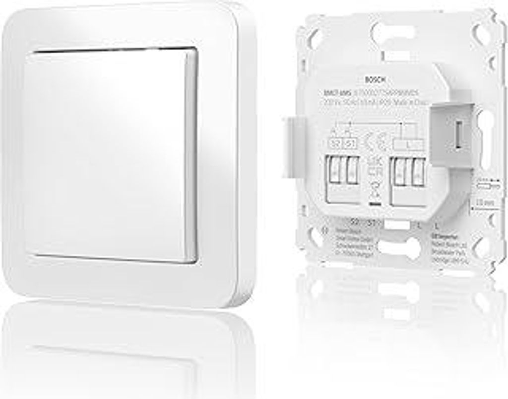 Bosch Smart Home Wandschalter für smarte Aktoren, platzsparender Einbau in die Gerätedose, für Bosch Smart Home Licht-/ Rollladensteuerung II, R...