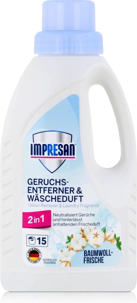 Impresan Geruchs-Entferner & Wäscheduft Baumwoll-Frische 450ml (1er Pack)