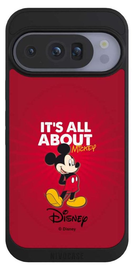 NIVOCASE Handyhülle für Google Pixel 10 Pro Hülle NIVOpure Case Schwarz Disney Maus Offizielles Lizenzprodukt