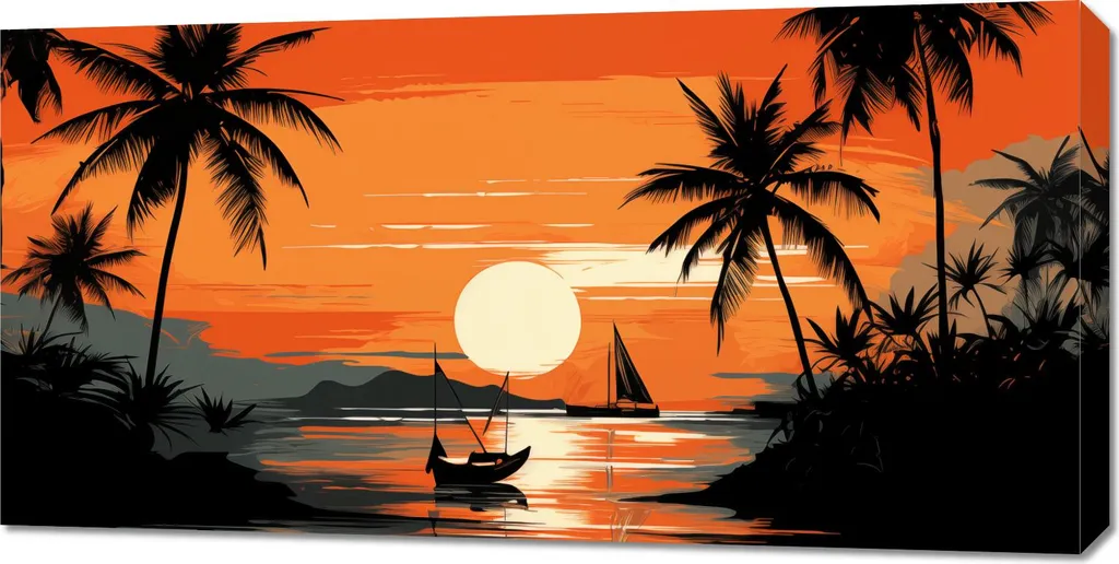 Tableau pour salon zen 100x50 cm - Ambiance tropicale et relaxante