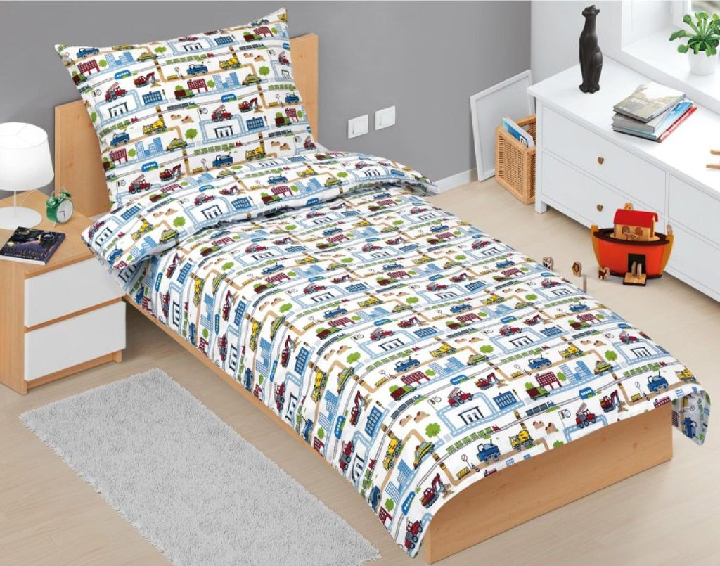 Baumwollbettwäsche junior - Grün - 140x200, 70x90