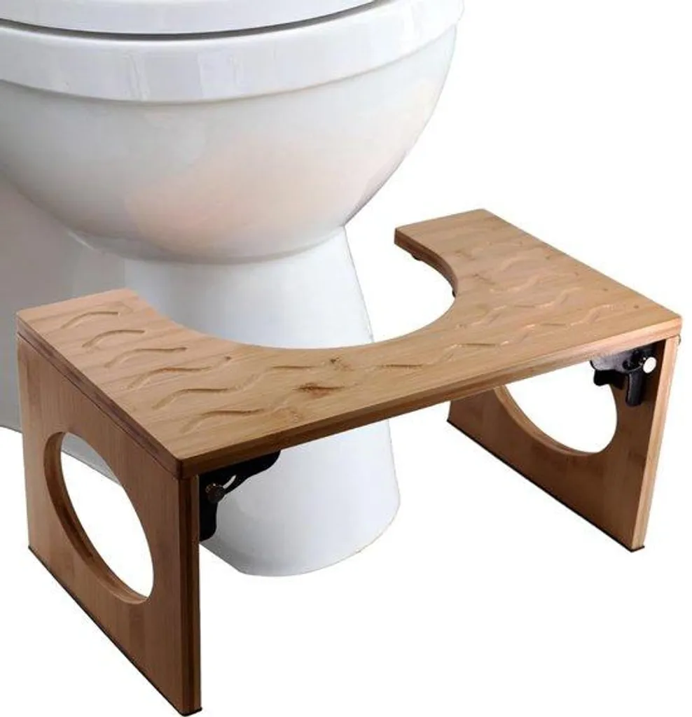 Tabouret physiologique de toilettes bois pour soulager la constipation