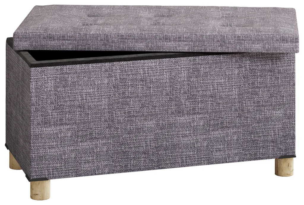 Cassapanca Sizos Grigio 76 cm | Contenitore Giochi e Scarpe per Famiglie