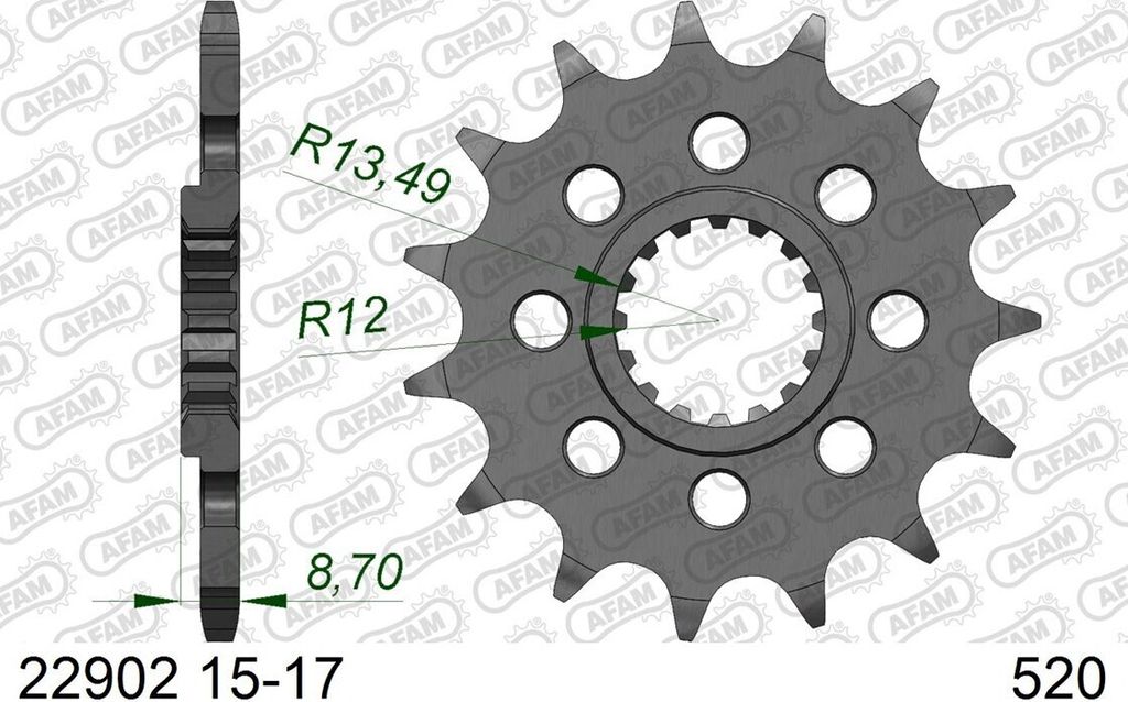 AFAM Standard Stahlritzel vorne 22902 - 520