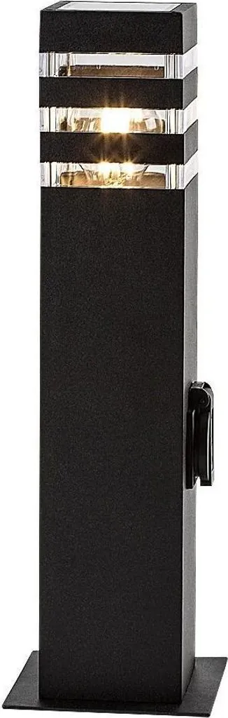 Borne Extérieure Ankara 44cm Noire Douille E27 Design Moderne Rabalux