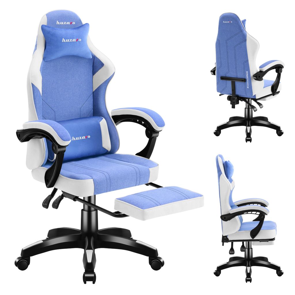 Fotel gamingowy Huzaro Force 3.7 Blue z ergonomiczną Zdjęcie produktu 
