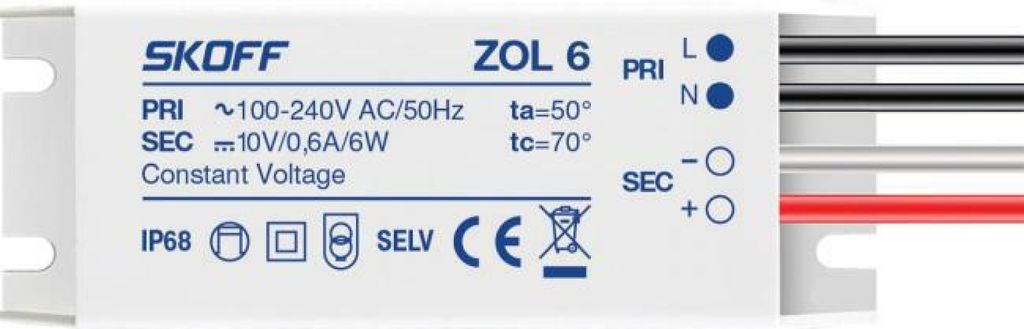 SKOFF Trafo ZL-006-C-1-1 LED napaječ 10V/6W ZOL 6 Obrázek produktu 
