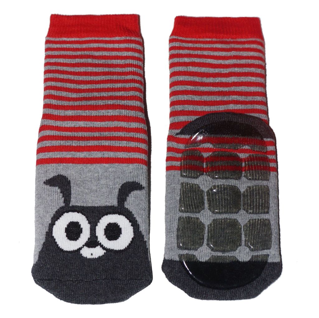 Kinder ABS-Socken aus Baumwolle Lustiger Hase Rot Größe 35-38