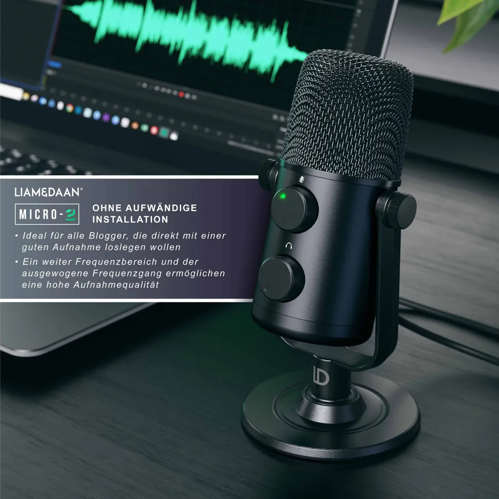 Microphone USB pour Streaming et Visioconférence avec Retour Casque Direct - 6