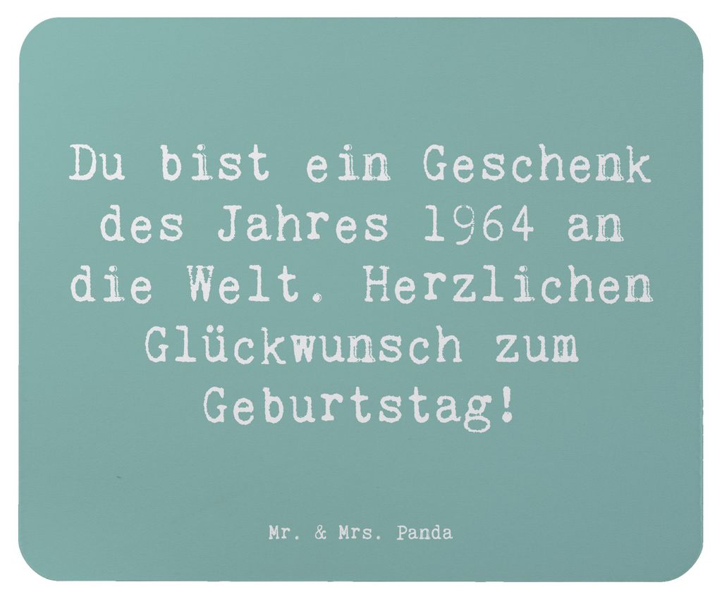 Mr. & Mrs. Panda Mousepad Spruch 1964 Geburtstag Geschenk - Meeresbrise - mauspad laptop, Jahrgangsgeschenk, computer, des Jahres, Happy Birthday, ...