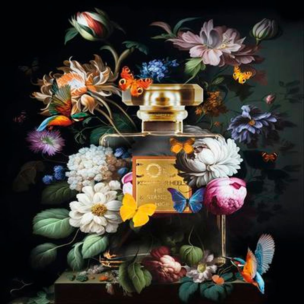 Glasbild Essences V 20x20 cm