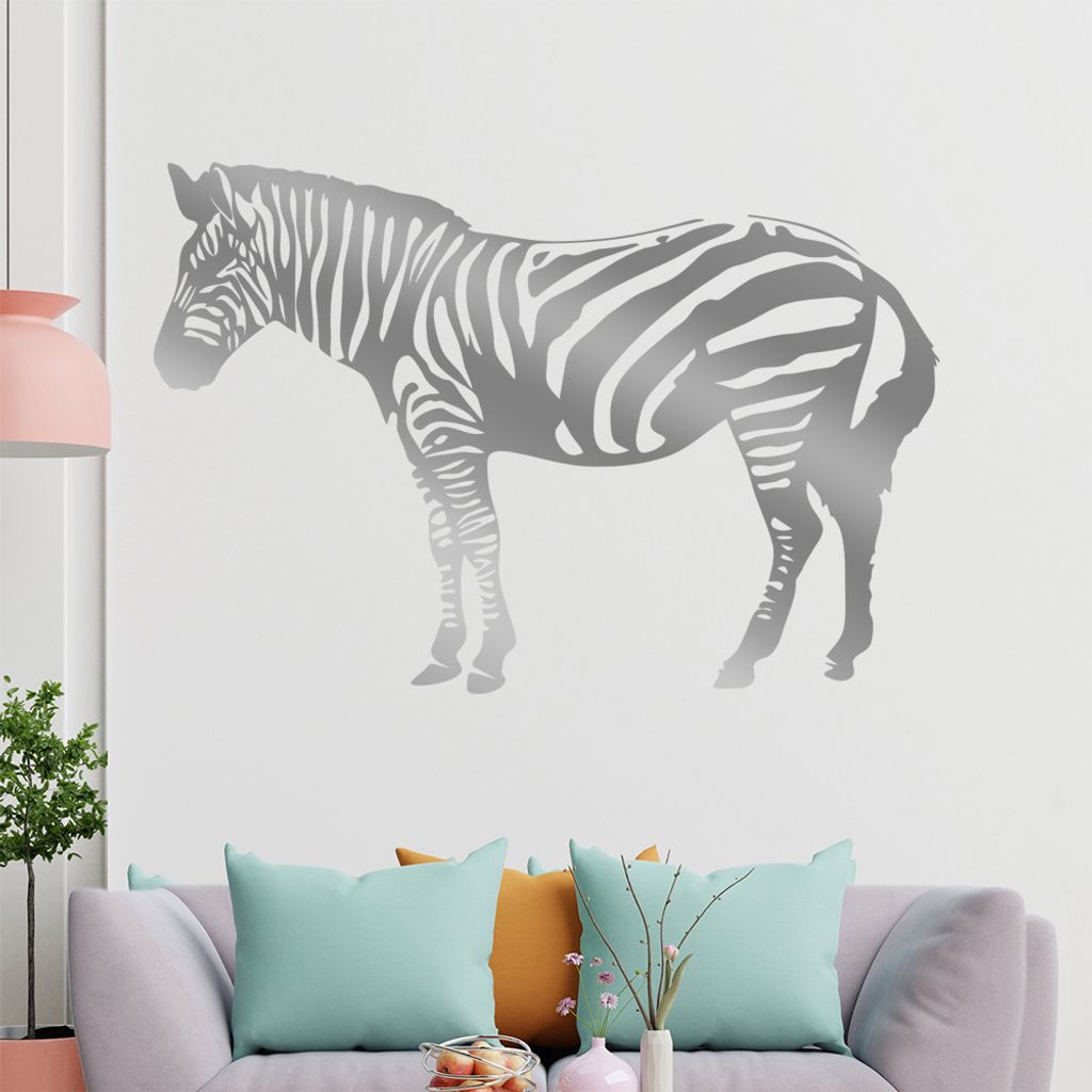 KIWISTAR Zebra gestreift Wildpferd Bergzebra Wandtattoo in 6 Größen - Wandaufkleber Wall Sticker - Dekoration, Küche, Wohnzimmer, Schlafzimmer, ...