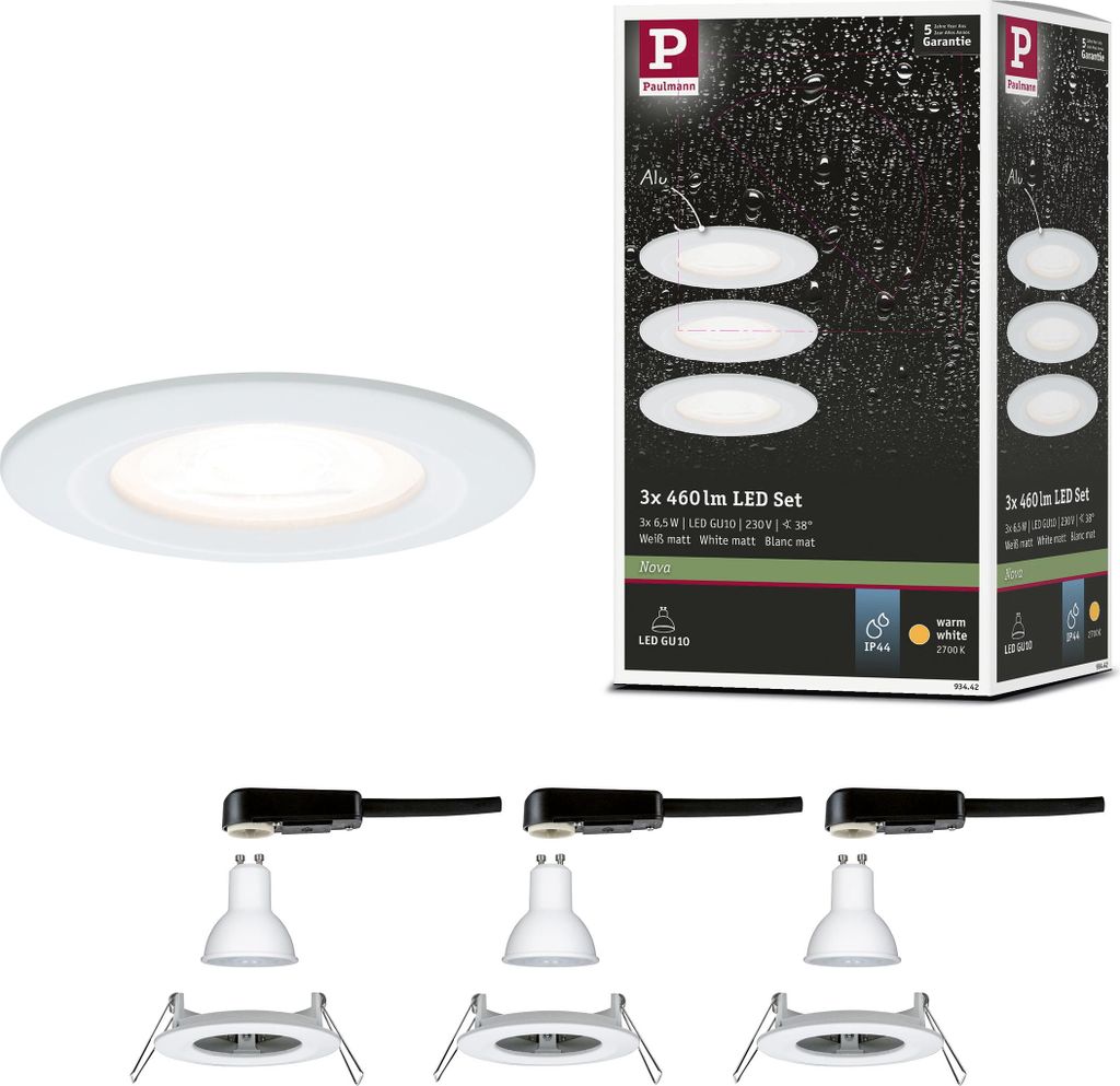 Paulmann LED Einbauleuchte Nova Basisset starr Produktbild 