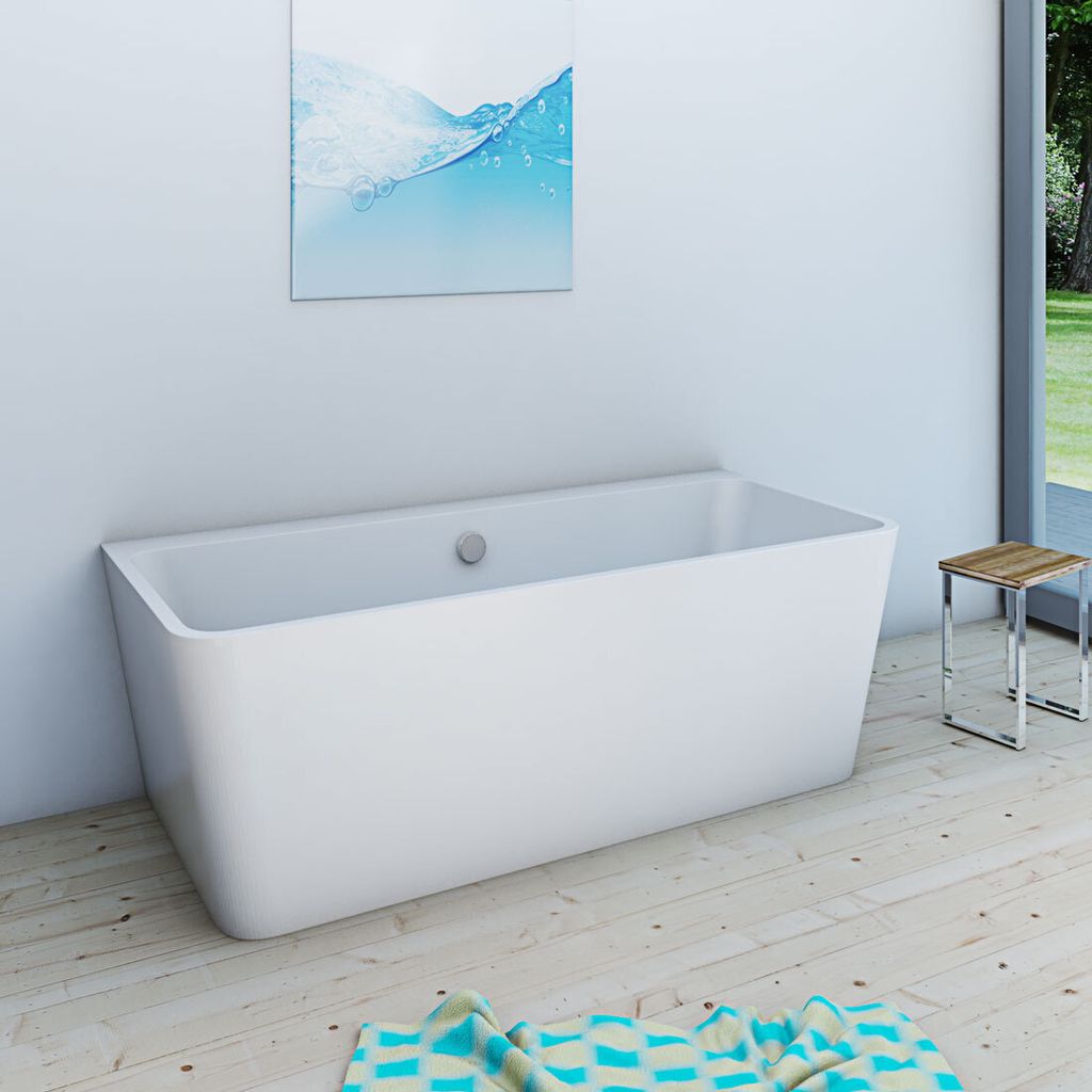freistehende Badewanne Wanne Acryl F05 170x80cm ohne Armatur