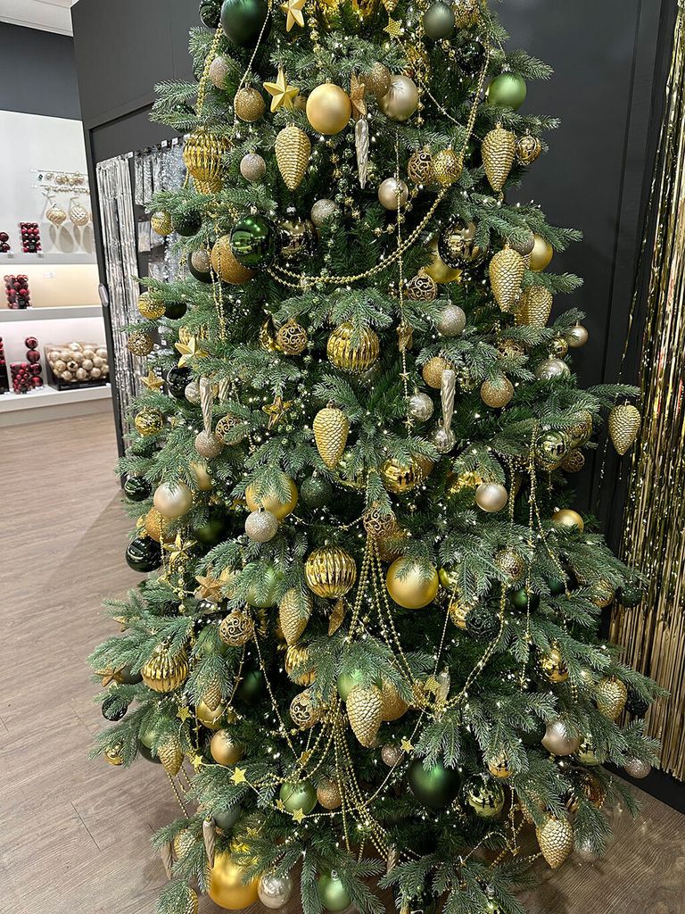Weihnachtskugeln Kunststoff 8cm 6 Stück - Piniengrün Produktbild 