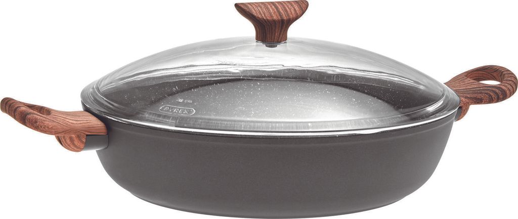 Sambonet Pfanne 2Griffe 28 mD Aluminium schwarz 51035-78