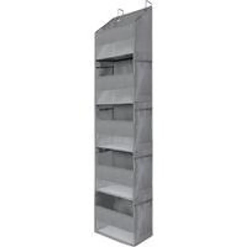 Solution de rangement pour porte 5 bacs gris - Idéal petits espaces