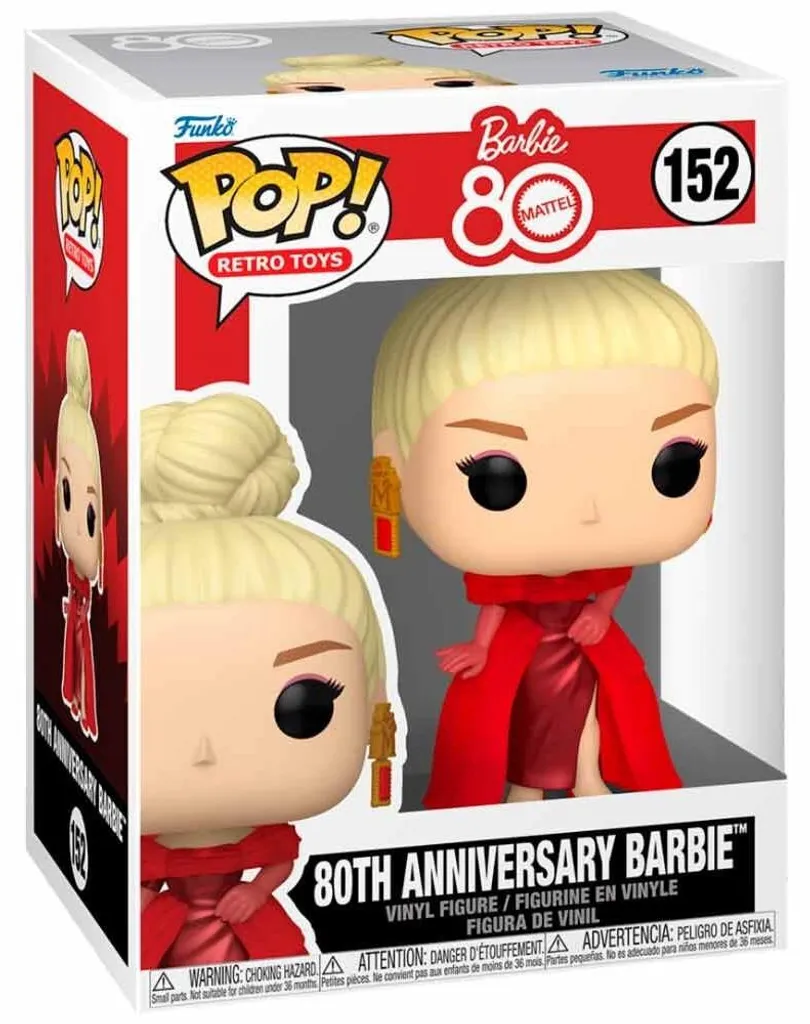 Poupée Barbie collection 80e anniversaire avec robe de bal en satin