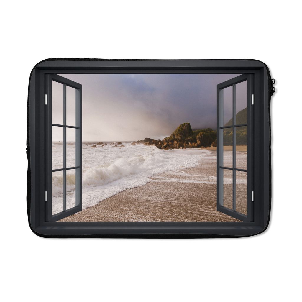MuchoWow Laptop Hülle 14 ZollAussicht - Meer - Strand Laptoptasche - Laptoptasche - Stoßsicher - Schutzhaube