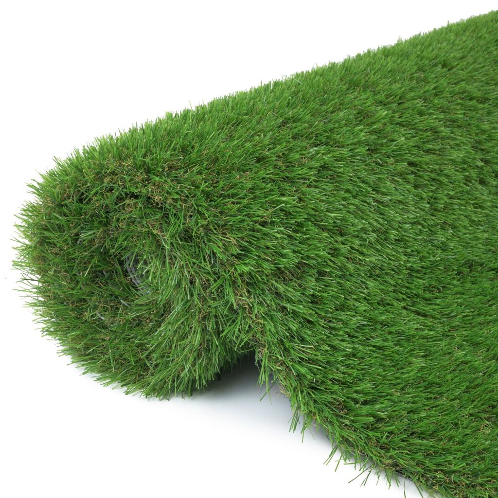 Kunstrasen Rasenteppich für Garten Balkone Terrassen Wintergärten - Höhe: 33 mm Meterware Wasserdurchlässig 200 x 100 cm Grün Fiji