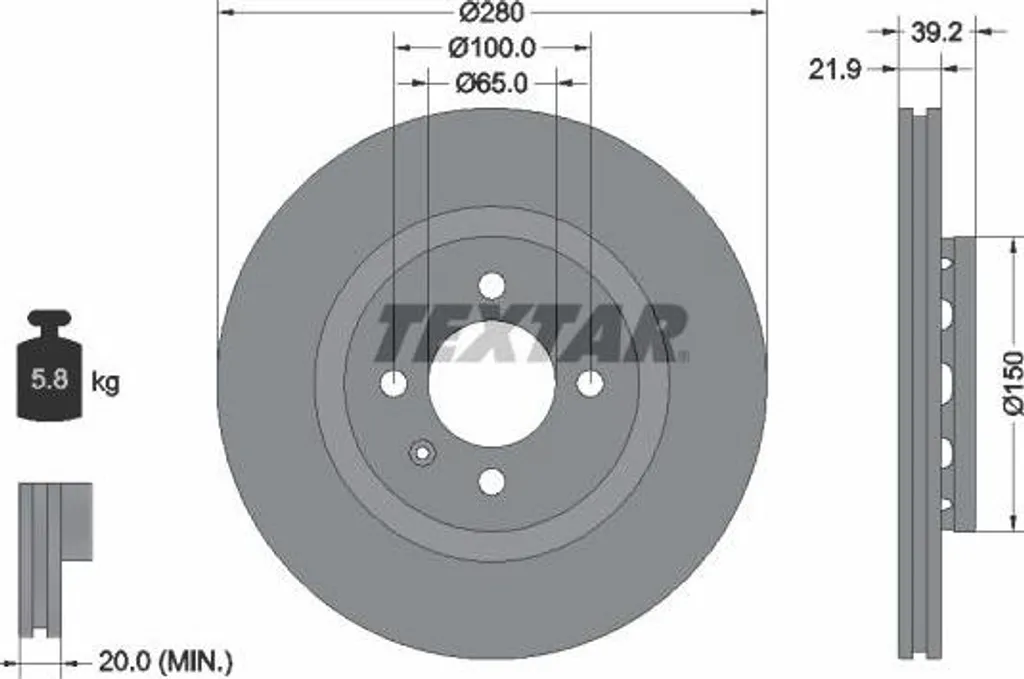 Améliorez le Freinage de votre Seat Ibiza avec le Disque TEXTAR 92043500