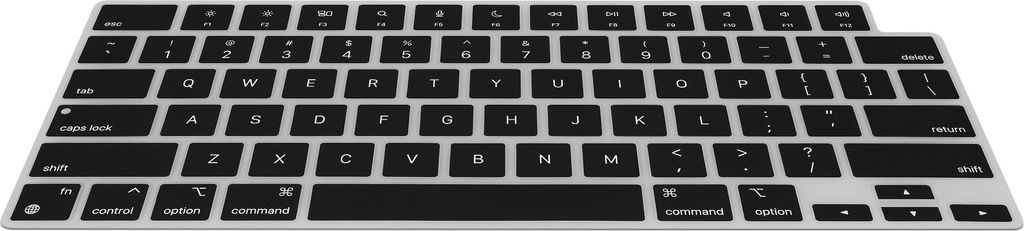 kwmobile Silikon Tastaturschutz für Apple Macbook Air 15 M3 2024 A3114 - QWERTY US Keyboard Cover Abdeckung - Schwarz