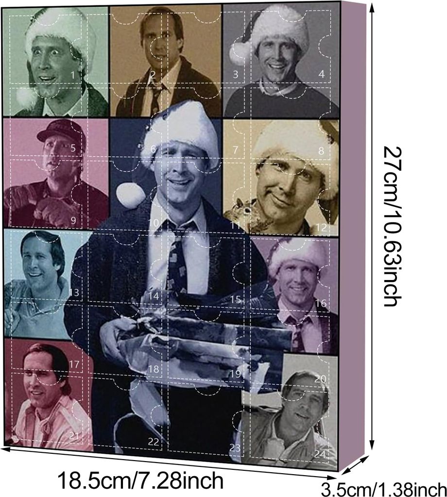 Weihnachts-Adventskalender 2024, 24 Tage Weihnachts-Countdown-Kalender, Acryl-Feiertagsfiguren-Anhänger für Weihnachten, Heimdekoration