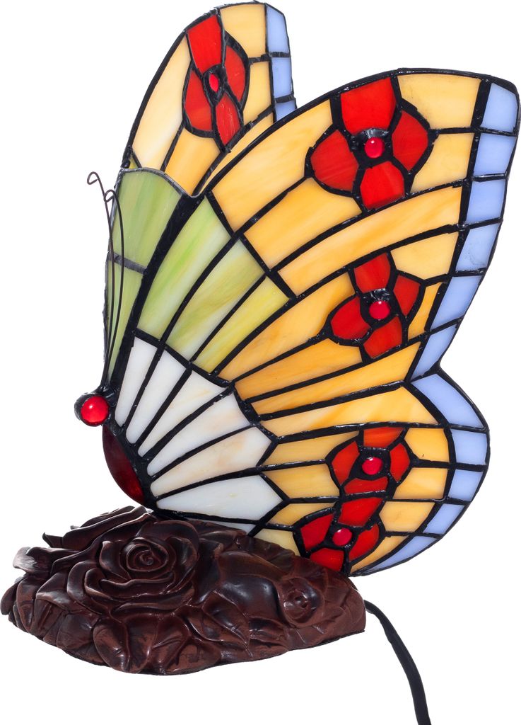 Tischlampe Tiffany-Style Schmetterling 203 Leuchte Dekorationslampe